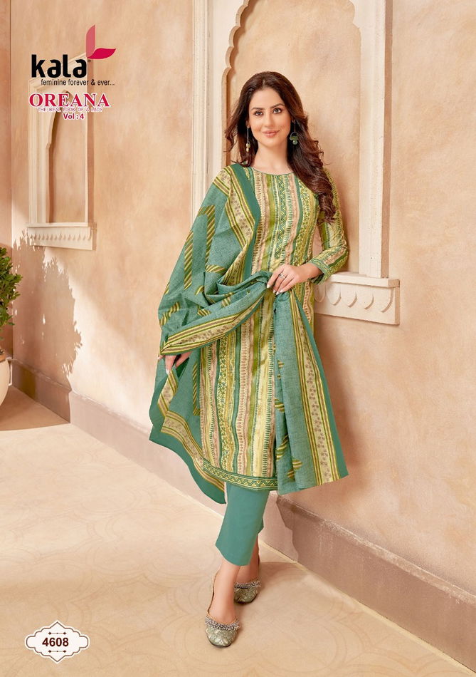 Kala Oreana 4 Cotton Printed Readymade Suits
